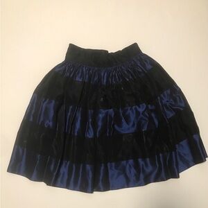 Chic Black and Blue Striped Skirt
